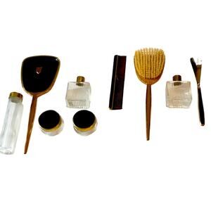 Glamorous Vintage Art Deco 10 Piece Vanity Set. 0S
